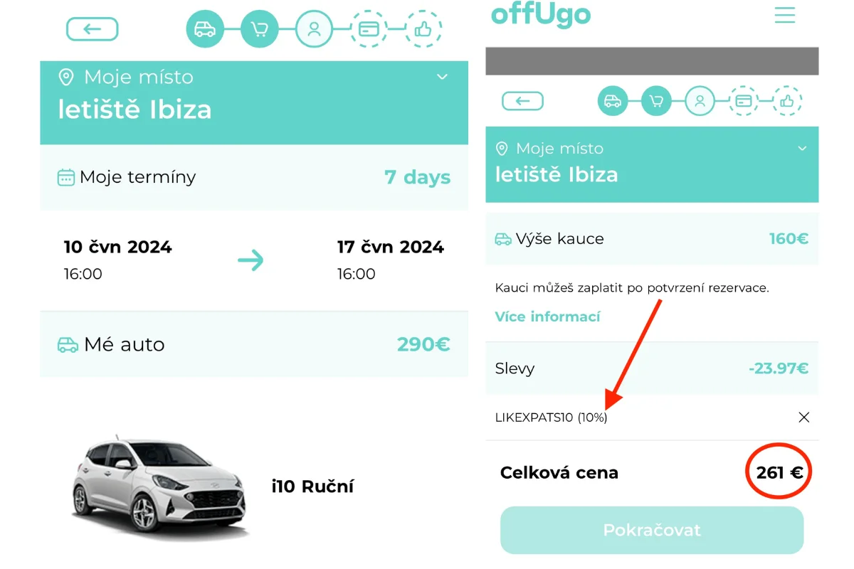 Půjčení auta Ibiza